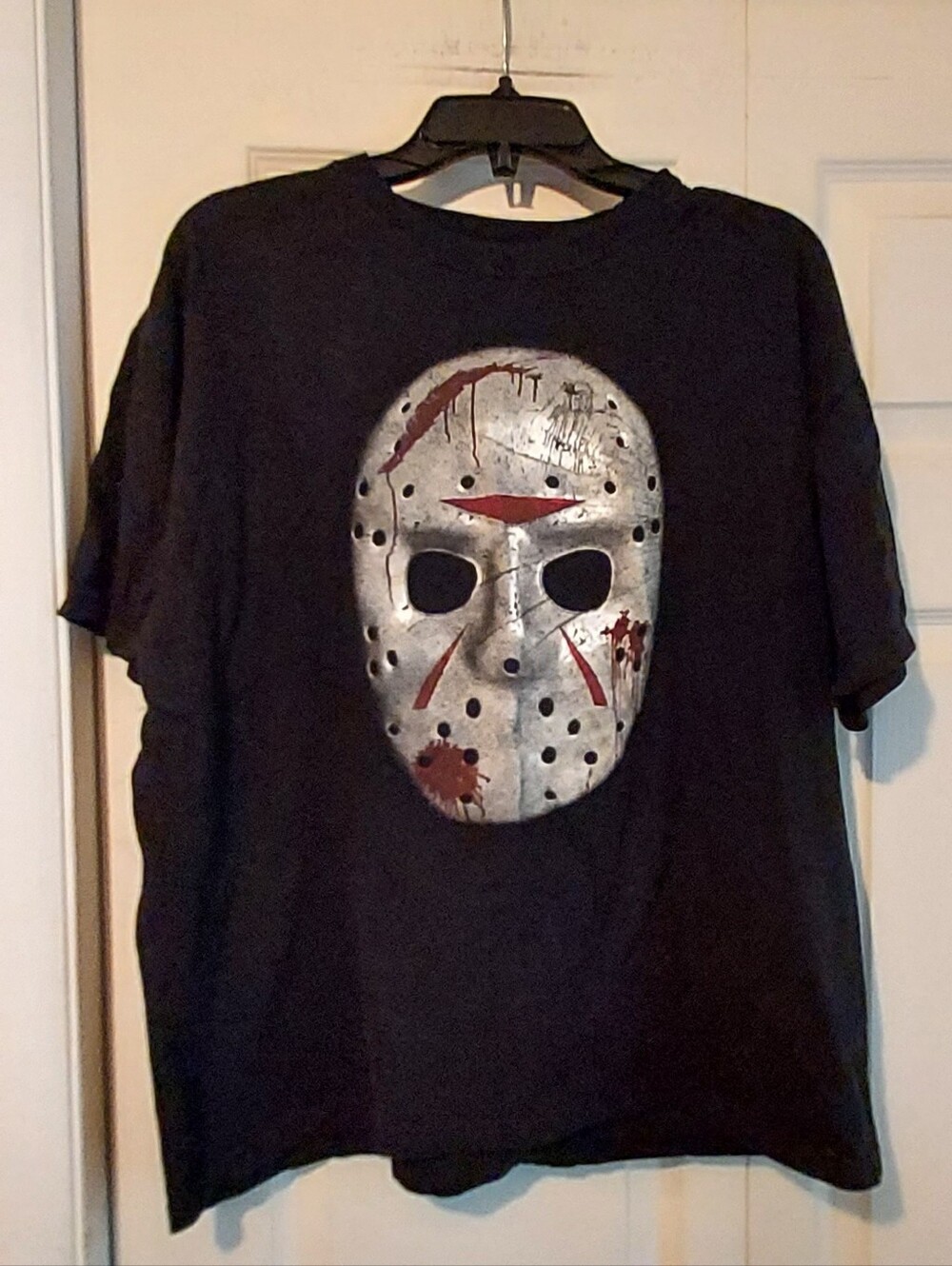 Friday the 13th Jason Mask Graphic T Shirt XL Keya Soft Black Horror Movie